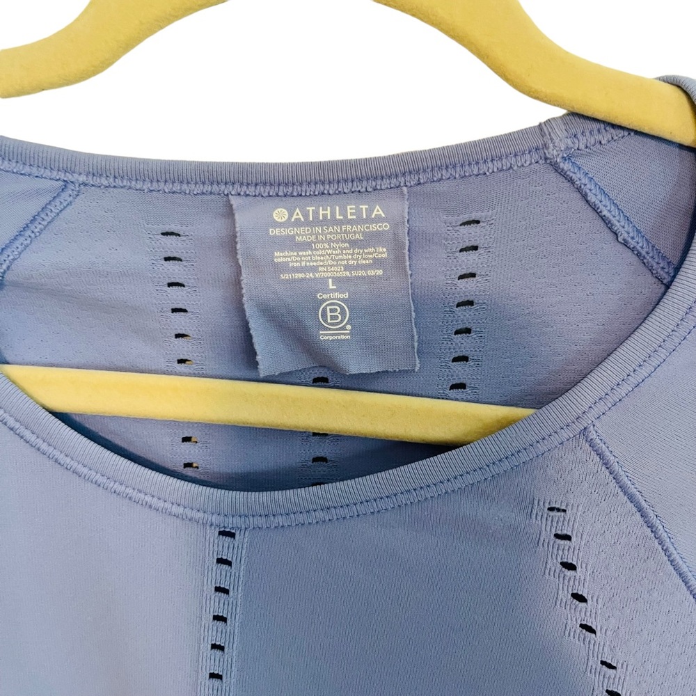 Athleta Periwinkle Foothill Long Sleeve Athletic Lightweight Activewear Shirt - Picture 5 of 6